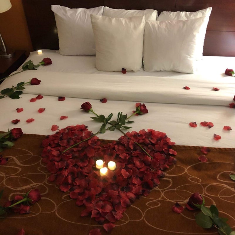 Neo LOONS 1000 Pcs Artificial Silk Rose Petals Decoration Wedding Party Color Dark Red & Burgundy - Image 3